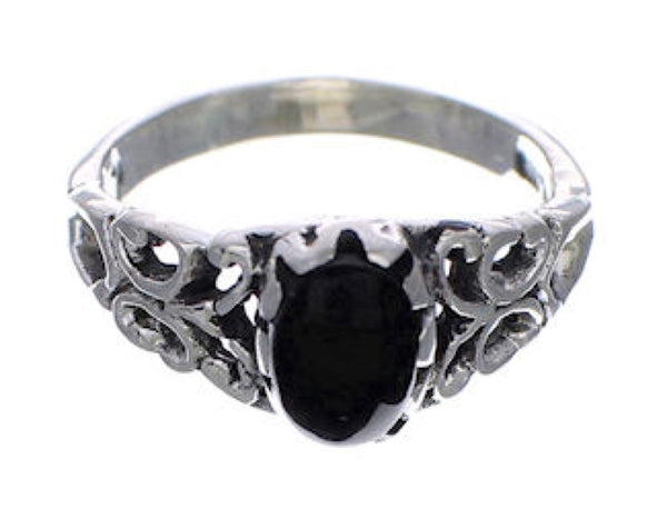 Authentic Sterling Silver Jet Southwest Ring Size 7-3/4 UX34044